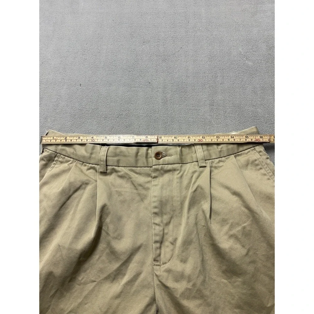 Polo Ralph Lauren Mens Pleated Chino Pants Tan Khaki Cotton Relaxed 32x24